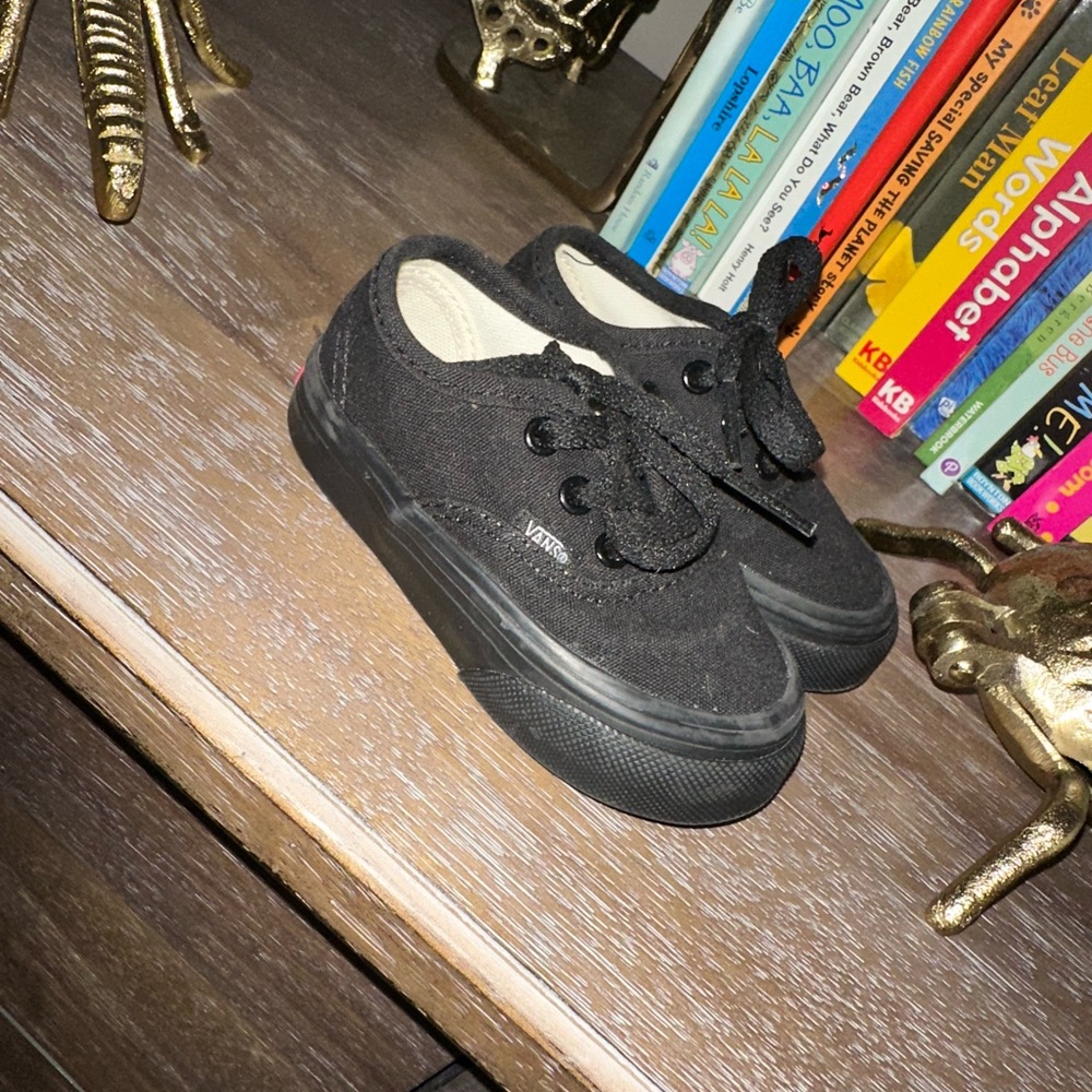 Vans Kids Black Canvas Sneakers